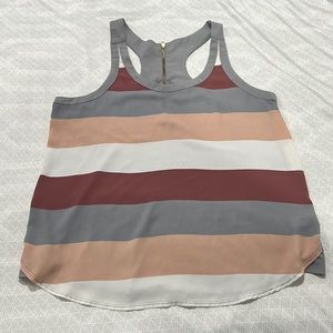 DONATED Express Multicolored Striped Racerback